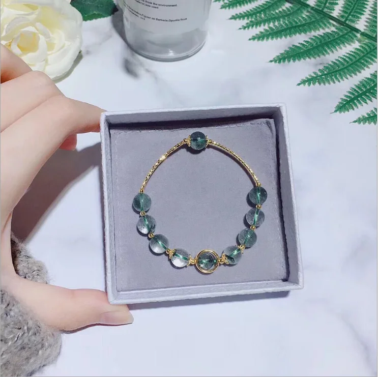 Fengshui style natural green phantom quartz crystal bracelet natural quartz bracelet crystal bracelets for gift
Fengshui style natural green phantom quartz crystal bracelet natural quartz bracelet crystal bracelets for gift