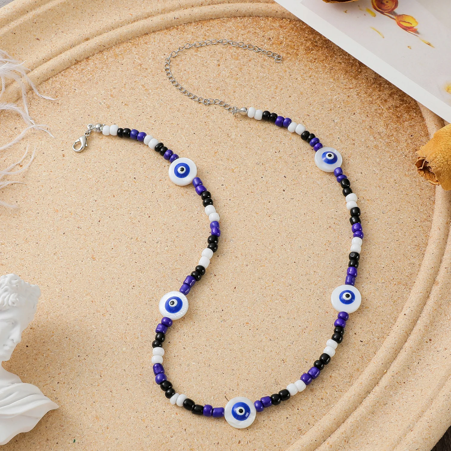 Fashion devil eyes pendant collarbone chain necklace lucky eye chain jewelry rice beads evil eyes necklace for women, Colorful
Fashion devil eyes pendant collarbone chain necklace lucky eye chain jewelry rice beads evil eyes necklace for women, Colorful