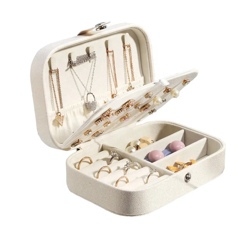 Wholesale Personalized Ring Necklace Storage Travel Carry Jewelry Box Double Layer PU Leather Portable Travel Small Jewelry Box, Picture
Wholesale Personalized Ring Necklace Storage Travel Carry Jewelry Box Double Layer PU Leather Portable Travel Small Jewelry Box, Picture