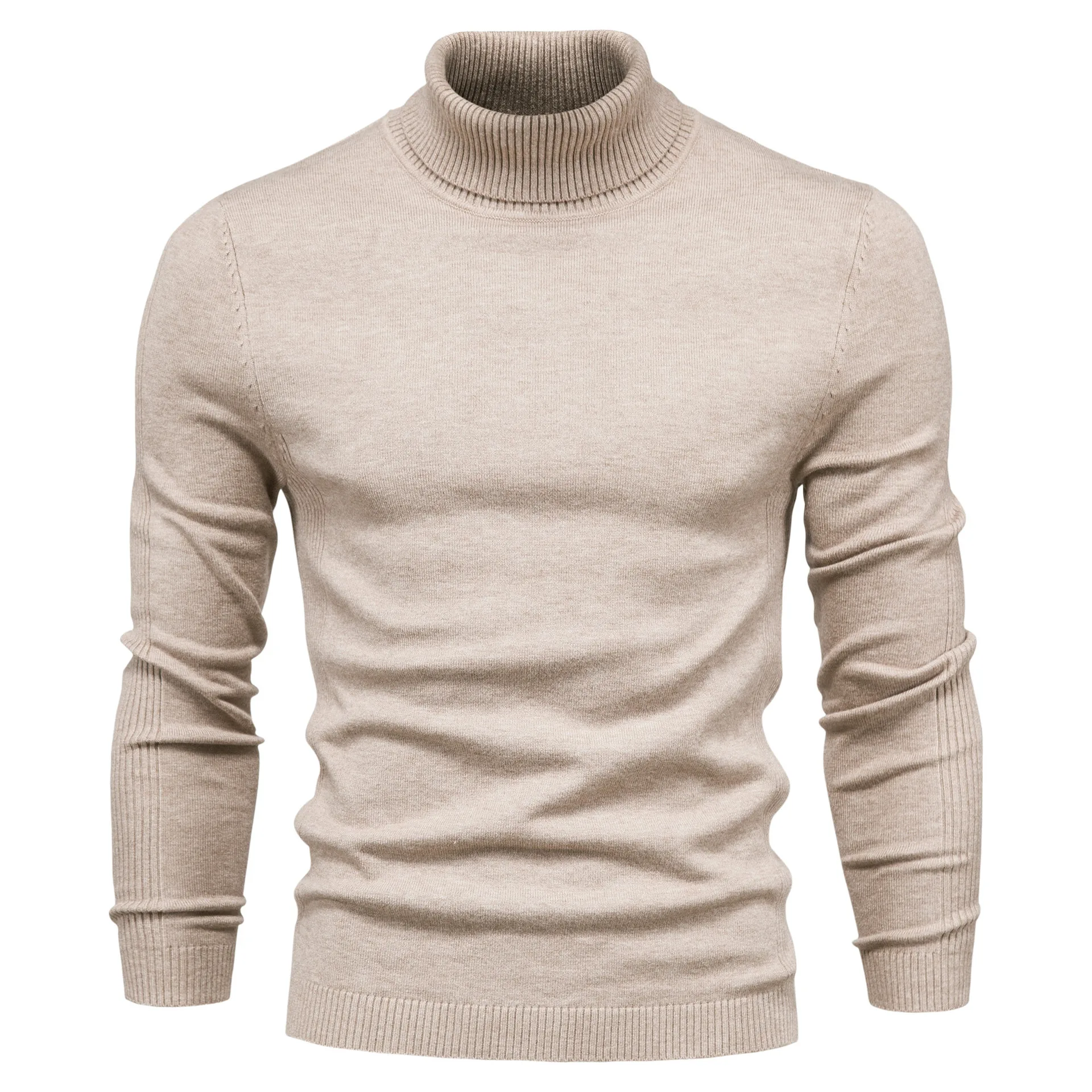 Fall/winter new men's solid color pullover sweater high neck men's casual knit sweater, Available
Fall/winter new men's solid color pullover sweater high neck men's casual knit sweater, Available