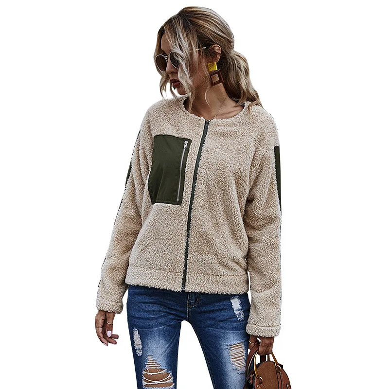 2020 New fashion Winter women contrast color Pocket zipper short jacket Ladies faux fur coat jacket
2020 New fashion Winter women contrast color Pocket zipper short jacket Ladies faux fur coat jacket