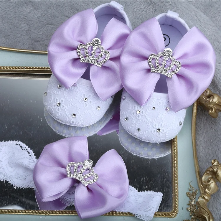 Elegant Violet Color Butterfly Baby Girls Summer Shoes Soft Sole First Walking Shoe and Headband Set, Custom
Elegant Violet Color Butterfly Baby Girls Summer Shoes Soft Sole First Walking Shoe and Headband Set, Custom