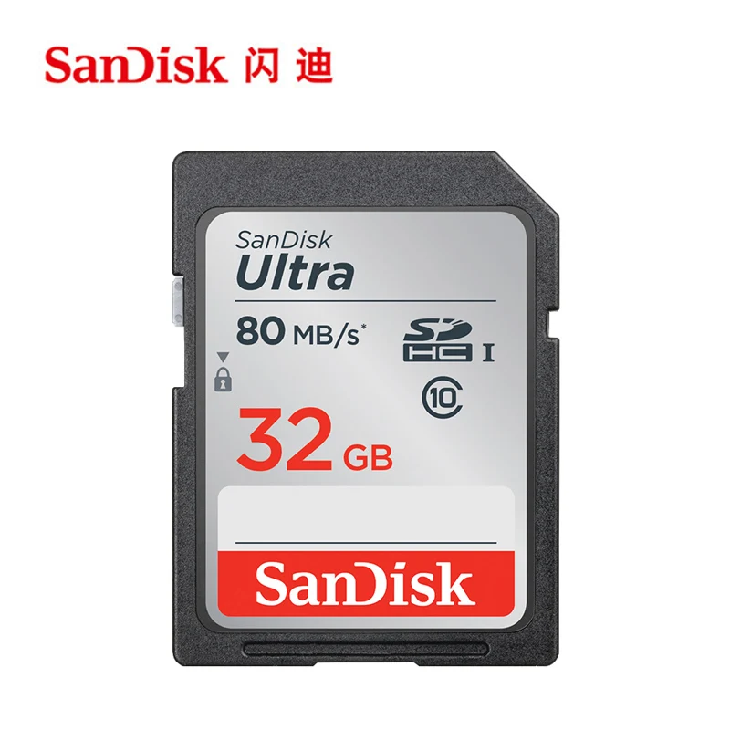 

Original SanDisk Ultra SD Card 32GB 64GB 128GB 16GB Memory Card Class 10 UHS-I 80M/S For Camera