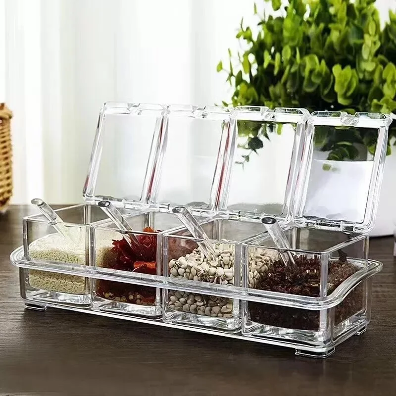 Crystal Clear Acrylic Seasoning Box For Home Kitchen And Restaurant, Transparent
Crystal Clear Acrylic Seasoning Box For Home Kitchen And Restaurant, Transparent