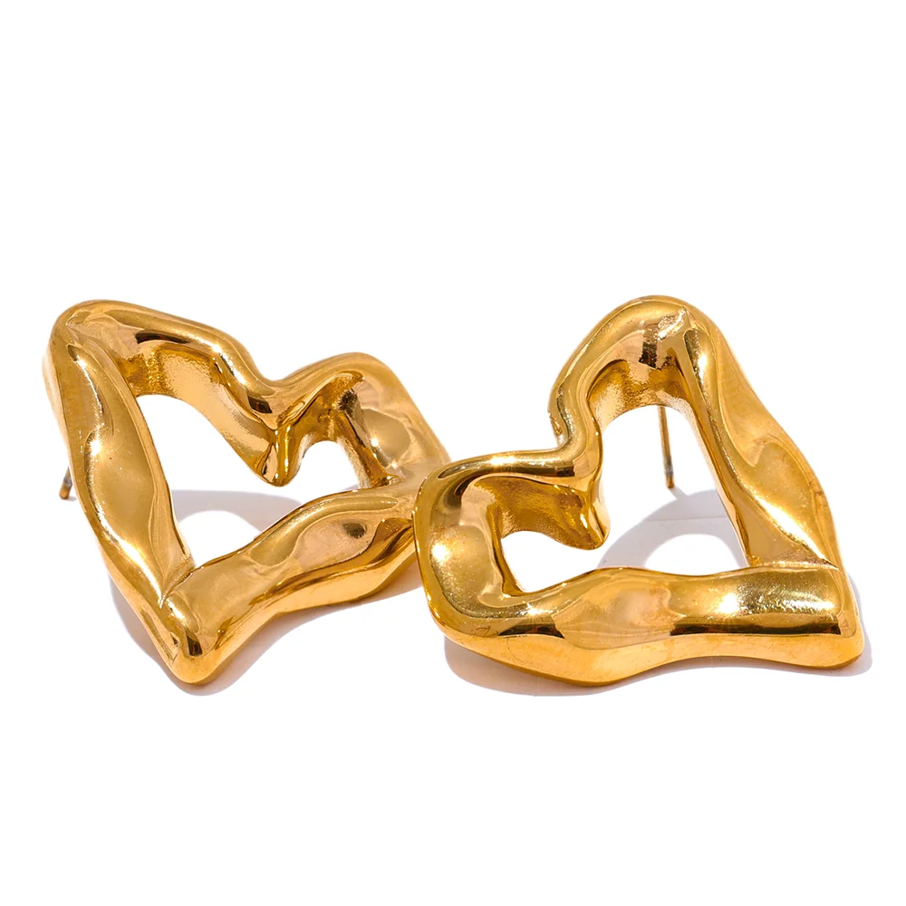 JINYOU 2929 Minimalist Stainless Steel Heart Love Hollow Stud Earrings Gold Silver Waterproof Metal Charm Trendy Jewelry Gift
JINYOU 2929 Minimalist Stainless Steel Heart Love Hollow Stud Earrings Gold Silver Waterproof Metal Charm Trendy Jewelry Gift