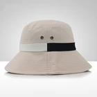 Unisex Bucket Cap Cap band Mixed Colors Polyester Bucket Hats Summer Hip Hop Beach Fishing Hat For Men Women