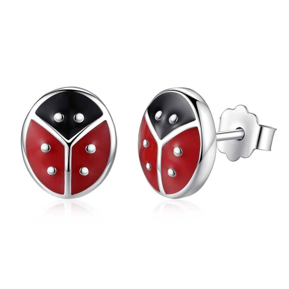 925 Sterling Silver Enamel Earrings Cute Ladybug Stud Earrings SIlver Jewelry Gift for Girls
925 Sterling Silver Enamel Earrings Cute Ladybug Stud Earrings SIlver Jewelry Gift for Girls