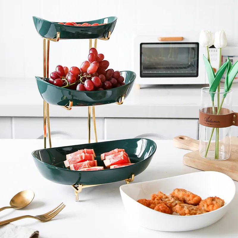 2-layer 3-layer fruit basin living room ceramic compote household creative place candy dried fruit box 
2-layer 3-layer fruit basin living room ceramic compote household creative place candy dried fruit box