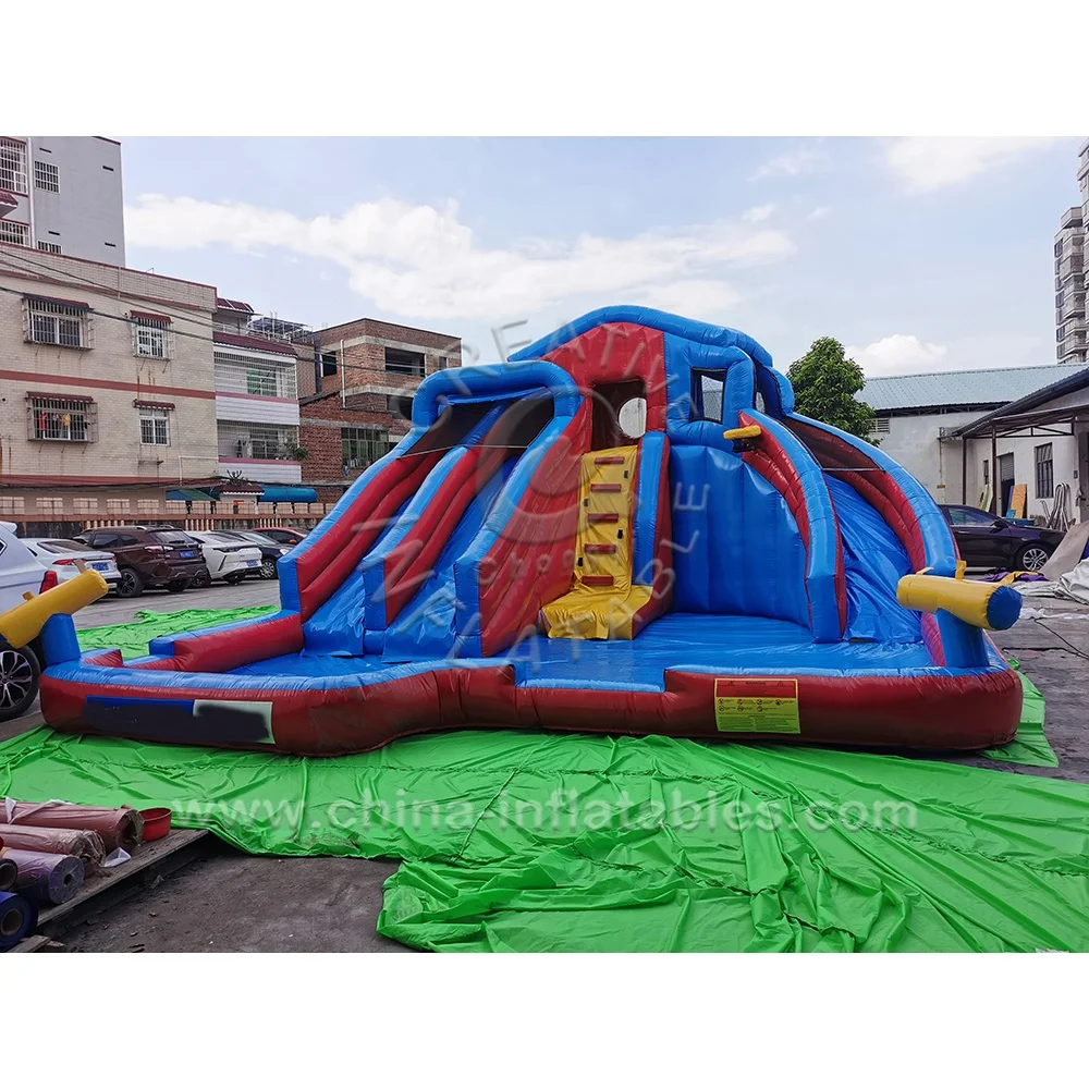 Commercial inflatable water slide commercial with three slides from China factory
Commercial inflatable water slide commercial with three slides from China factory