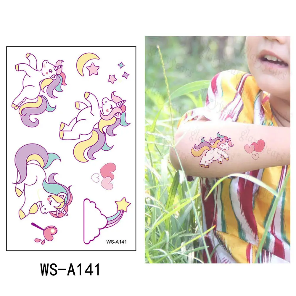 WS-A Unicorn Tattoo Sticker Cartoon Animal Cute Child Waterproof Sticker, Colorful / customized
WS-A Unicorn Tattoo Sticker Cartoon Animal Cute Child Waterproof Sticker, Colorful / customized