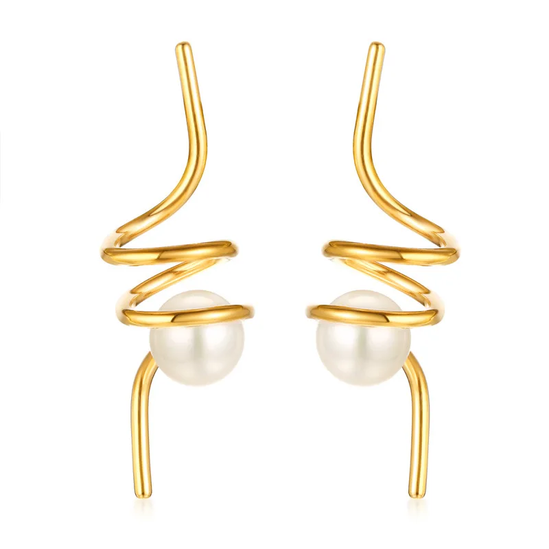 New Fashion Jewelry Wholesaler Stainless Steel 18K Gold Plated Artificial Pearl Earrings For Women
New Fashion Jewelry Wholesaler Stainless Steel 18K Gold Plated Artificial Pearl Earrings For Women