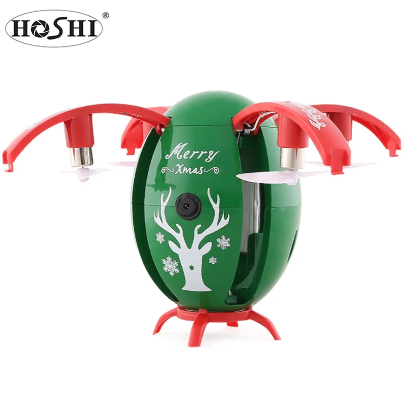 

2019 HOSHI JJRC H66 Christmas X-mas Egg Drone With HD Camera Wifi FPV Selfie Drone Christmas Toys, Red/green