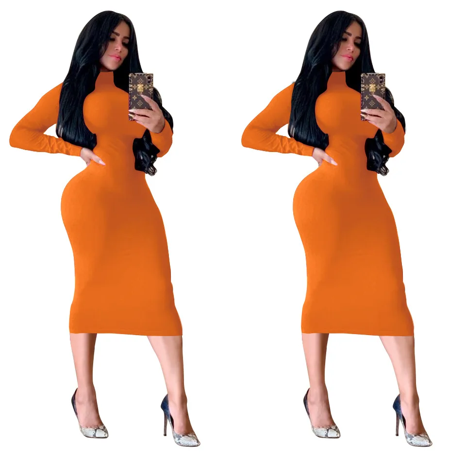 New Trendy Clothing Women High Neck Thick Dress Elegant Womens Dresses Long Sleeve Bodycon Dresses
New Trendy Clothing Women High Neck Thick Dress Elegant Womens Dresses Long Sleeve Bodycon Dresses
