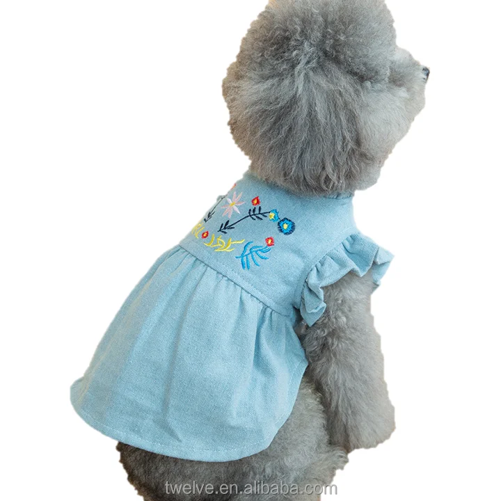 Blue Dog Dress Pet Clothes Puff Sleeve Denim Skirt Dog Summer Apparel dog girl dress
Blue Dog Dress Pet Clothes Puff Sleeve Denim Skirt Dog Summer Apparel dog girl dress