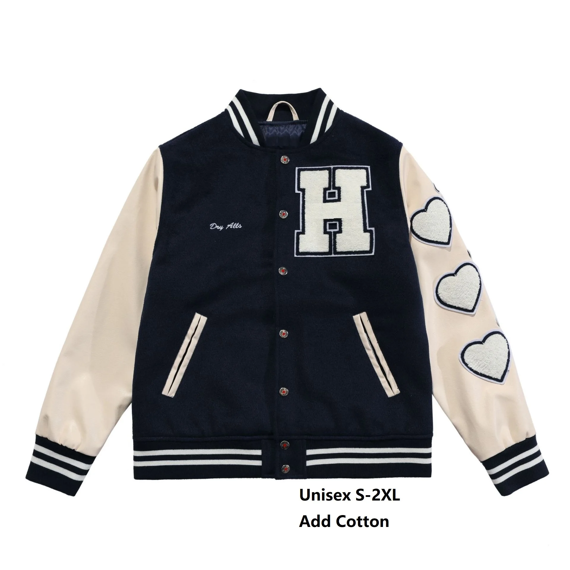 Custom Embroidery Logo Customize Leather Arms Unisex Bomber Baseball Letterman Jackets Men Men's Sleeves Cotton Varsity Jacket, 3colors
Custom Embroidery Logo Customize Leather Arms Unisex Bomber Baseball Letterman Jackets Men Men's Sleeves Cotton Varsity Jacket, 3colors