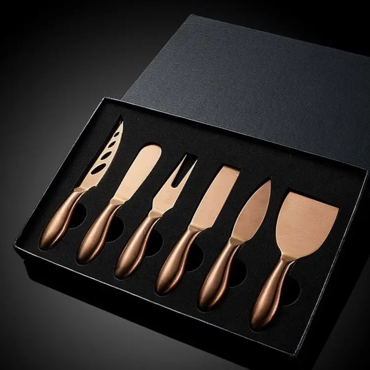 Kitchen Stainless Steel Hollow Handle Silver Gold Rose Gold Rainbow Cheese Knife Fork Six-piece Cheese Knife Set, Silver,gold,rose gold ,black, colorful color
Kitchen Stainless Steel Hollow Handle Silver Gold Rose Gold Rainbow Cheese Knife Fork Six-piece Cheese Knife Set, Silver,gold,rose gold ,black, colorful color