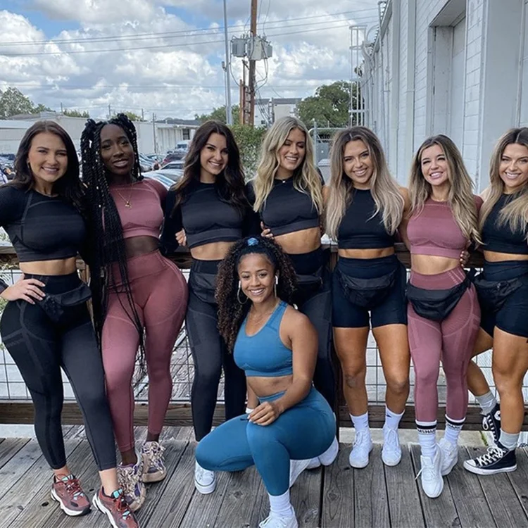 Women workout tops fitness yoga wear leggings seamless gym wear, Black, rose, blue or custom
Women workout tops fitness yoga wear leggings seamless gym wear, Black, rose, blue or custom