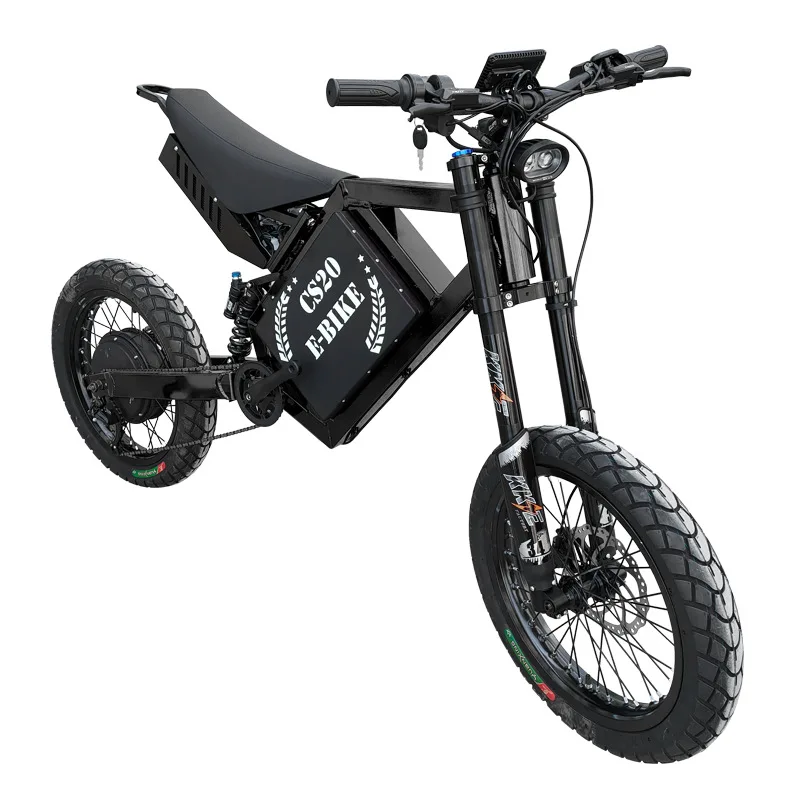 High Speed CS20 50ah Lithium Battery 72v 8000w Motor Electric Dirt Bike Long Range Full Suspension Mountain Electric Bike, As picture show
High Speed CS20 50ah Lithium Battery 72v 8000w Motor Electric Dirt Bike Long Range Full Suspension Mountain Electric Bike, As picture show