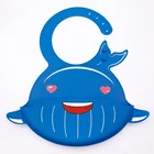 Custom Printing Pattern Soft BPA free Animal Silicone Baby Bib with Food Catcher