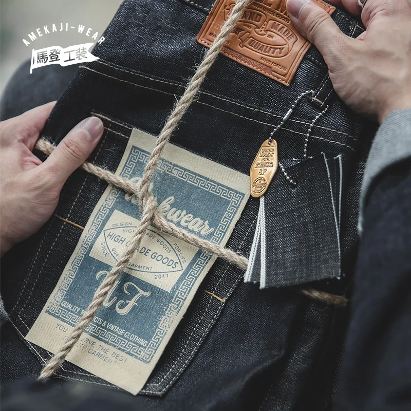 Maden Casual Raw Indigo Selvage Pants Washed Sanforized Retr Buckle Cotton Vintage Mens Denim Jeans
Maden Casual Raw Indigo Selvage Pants Washed Sanforized Retr Buckle Cotton Vintage Mens Denim Jeans
