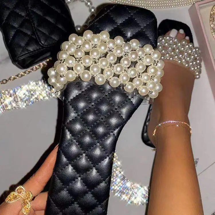 Summer Beach Slipper Beautiful Lady Sandals Diamond Slides Ladies Flat Shoes pearl women's Sandals, Black,blue,pink,beige
Summer Beach Slipper Beautiful Lady Sandals Diamond Slides Ladies Flat Shoes pearl women's Sandals, Black,blue,pink,beige