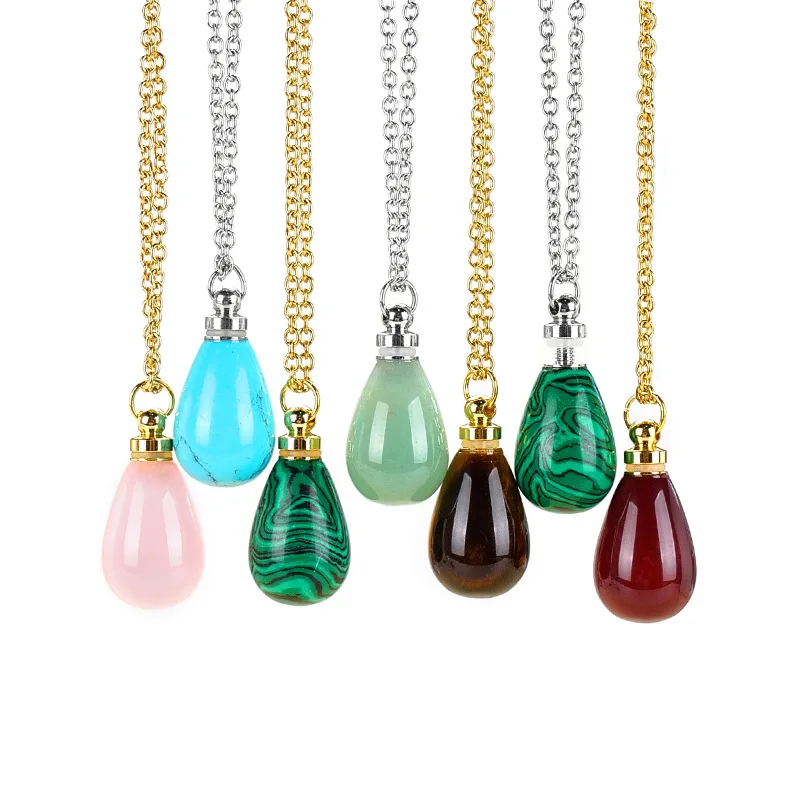 Wholesale Crystal Perfume Pendant Necklace Aromatherapy Essential Oil Natural Stone Quartz Perfume Bottle Necklace for Women
Wholesale Crystal Perfume Pendant Necklace Aromatherapy Essential Oil Natural Stone Quartz Perfume Bottle Necklace for Women