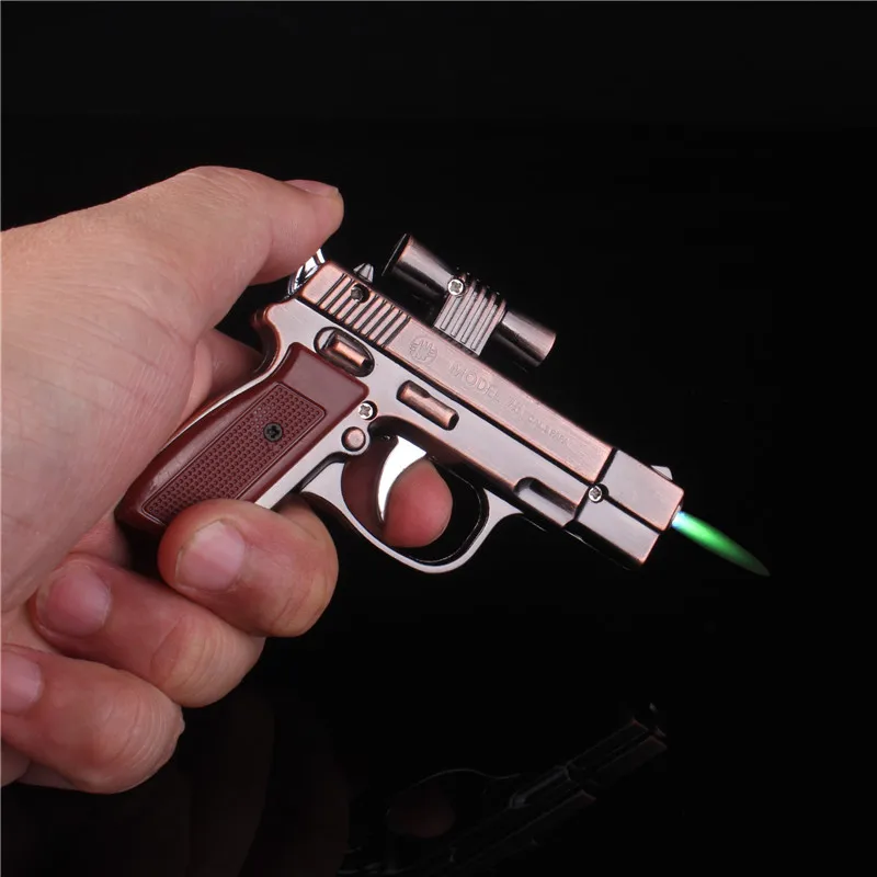 Creative Gun gas lighter With infrared Portable Inflatable Fashion Butane Gas Mens Gift Without Gas
Creative Gun gas lighter With infrared Portable Inflatable Fashion Butane Gas Mens Gift Without Gas