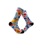 Unisex sublimated 3d digital printing anti slip sports socks
