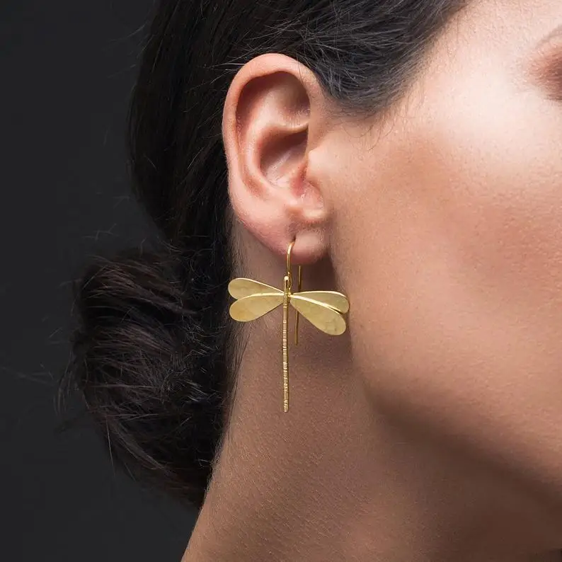 New Arrival Animal Drop Earrings Gold Silver Dragonfly Long Earrings Minimalist Dragonfly Jewelry Earrings for Women
New Arrival Animal Drop Earrings Gold Silver Dragonfly Long Earrings Minimalist Dragonfly Jewelry Earrings for Women