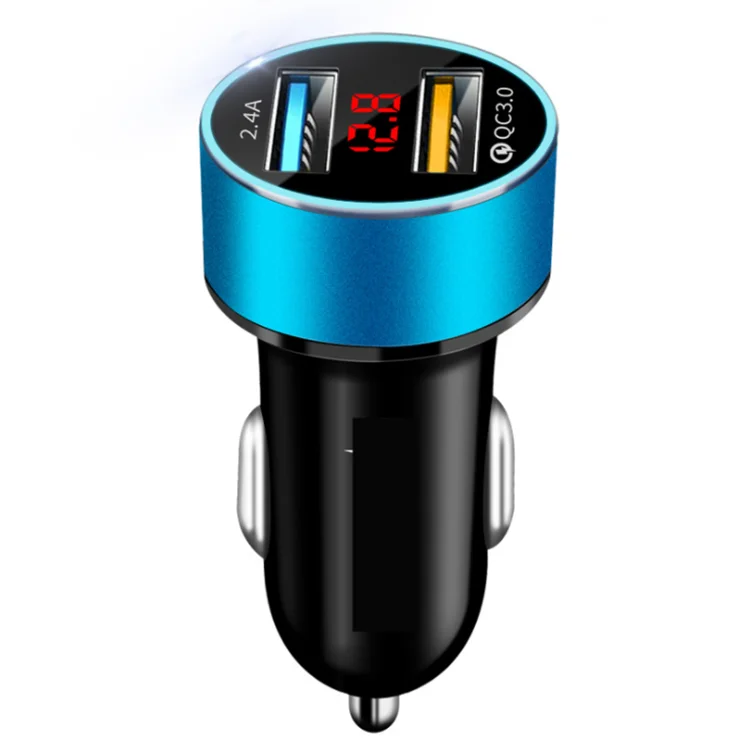 Multifunctional intelligent digital display dual USB car charger for various digital equipment
Multifunctional intelligent digital display dual USB car charger for various digital equipment