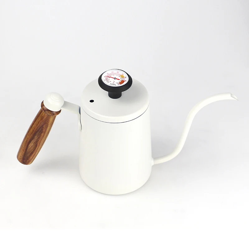 Nibu Tea Stainless Steel 600ML Coffee Kettle Thermometer Wooden Hand Drip Water Pot Cafe Pour Over Gooseneck Coffee Kettle
Nibu Tea Stainless Steel 600ML Coffee Kettle Thermometer Wooden Hand Drip Water Pot Cafe Pour Over Gooseneck Coffee Kettle
