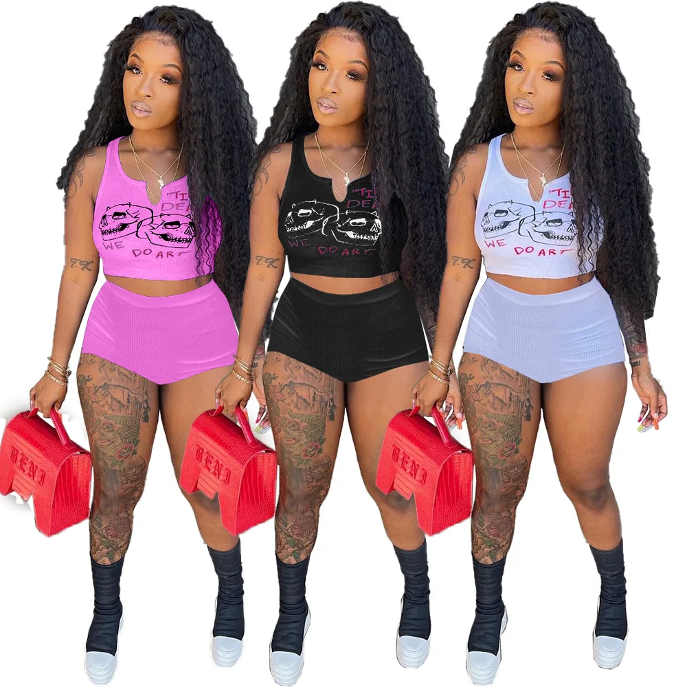 XY9102 Best selling print sleeveless two piece short set women clothing crop top summer outfits 2021 sexy short sets two piece
XY9102 Best selling print sleeveless two piece short set women clothing crop top summer outfits 2021 sexy short sets two piece