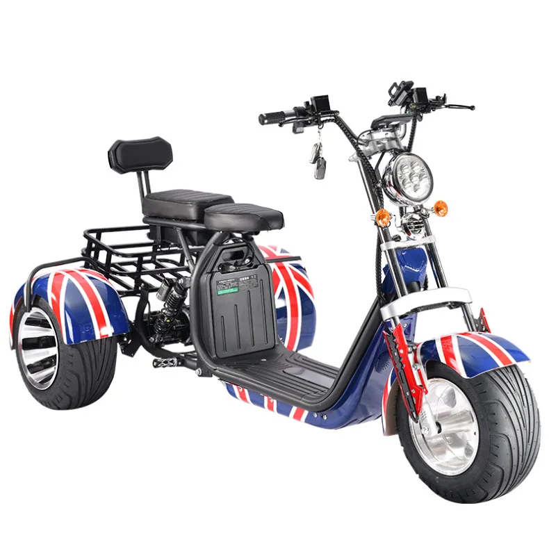 EEC High Quality three wheel electric scooter 2000W 60v40ah 2 Batteries Removable Adult Citycoco Scooter with Two Seat
EEC High Quality three wheel electric scooter 2000W 60v40ah 2 Batteries Removable Adult Citycoco Scooter with Two Seat