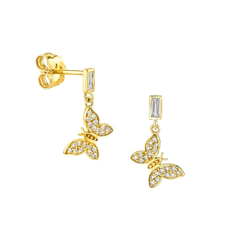 2021 New Cute 925 Sterling Silver Animal Earring Crystals Tiny Butterfly Drop Dangling Earring For Women, Gold and silver
2021 New Cute 925 Sterling Silver Animal Earring Crystals Tiny Butterfly Drop Dangling Earring For Women, Gold and silver