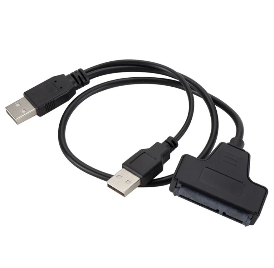

Factory 22Pin USB 2.0 to 2.5inch HDD 7+15pin SATA Hard Drive Cable Adapter for SATA SSD & HDD