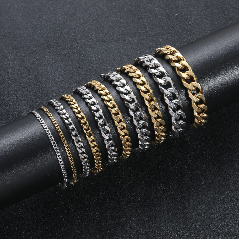 3mm5mm7mm9mm11mm Stainless Steel Cuban Link Jewelry Chain Stainless Steel Chain bracelet for Men Wholesale
3mm5mm7mm9mm11mm Stainless Steel Cuban Link Jewelry Chain Stainless Steel Chain bracelet for Men Wholesale