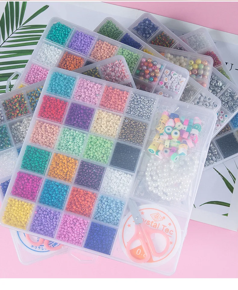 24 Grids Clay Slices Beads Set Jewelry Making Diy Necklace Bracelet Loose Spacer Clay Polymer Beads for Jewelry Crafts
24 Grids Clay Slices Beads Set Jewelry Making Diy Necklace Bracelet Loose Spacer Clay Polymer Beads for Jewelry Crafts