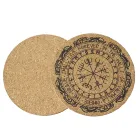 Wholesaler 10 Cm Promotional Gifts Square Korean Wedding Souvenir Mdf European Coaster Cork Pads