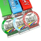 Plating Silver Custom Metal Plating Gold Silver Bronze Enamel Colorful Sports Medal Color Medal Lanyard