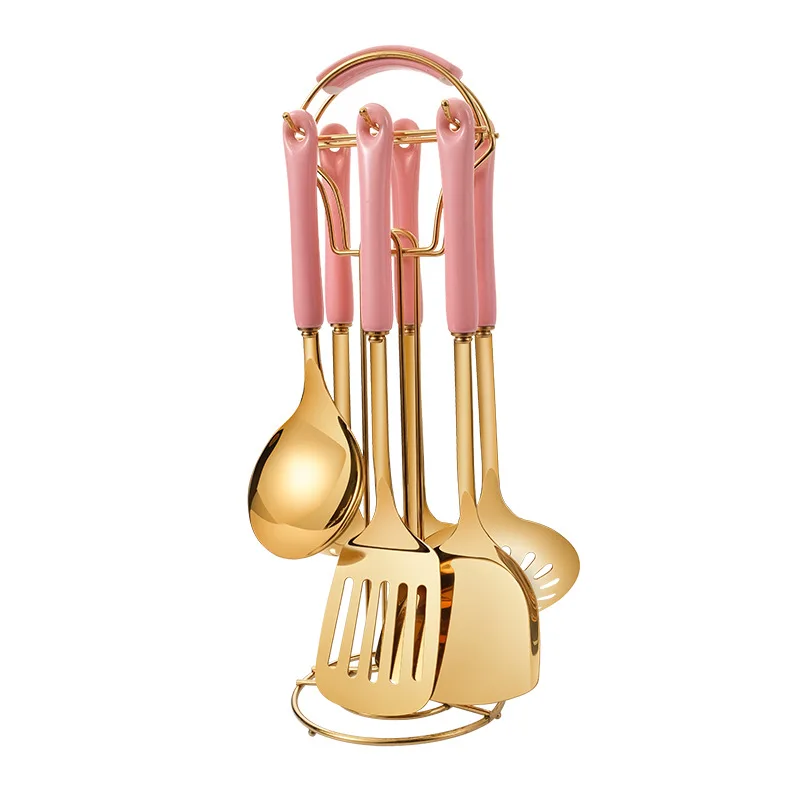 Amazon Hot Selling Luxury Kitchen Utensil Set 7 pieces Stainless Steel Cookware Set With Ceramic Handle, White, pink, black, dark green
Amazon Hot Selling Luxury Kitchen Utensil Set 7 pieces Stainless Steel Cookware Set With Ceramic Handle, White, pink, black, dark green