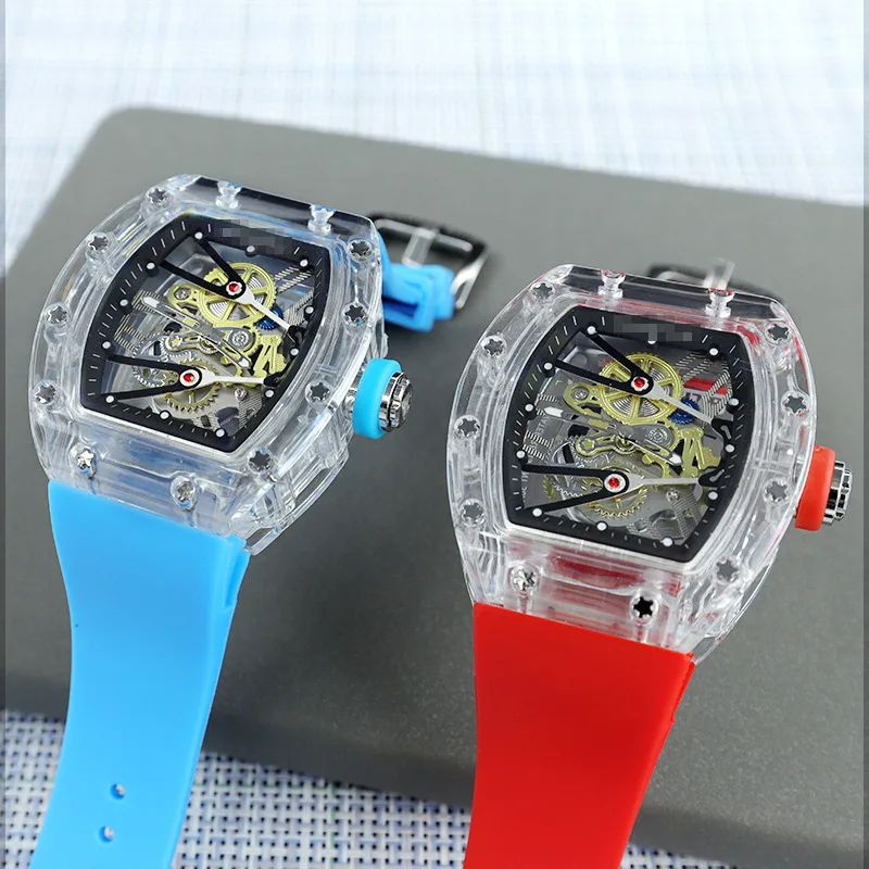 2021 summer new style colorful high transparency hot-selling wine barrel men and women RM watches
2021 summer new style colorful high transparency hot-selling wine barrel men and women RM watches