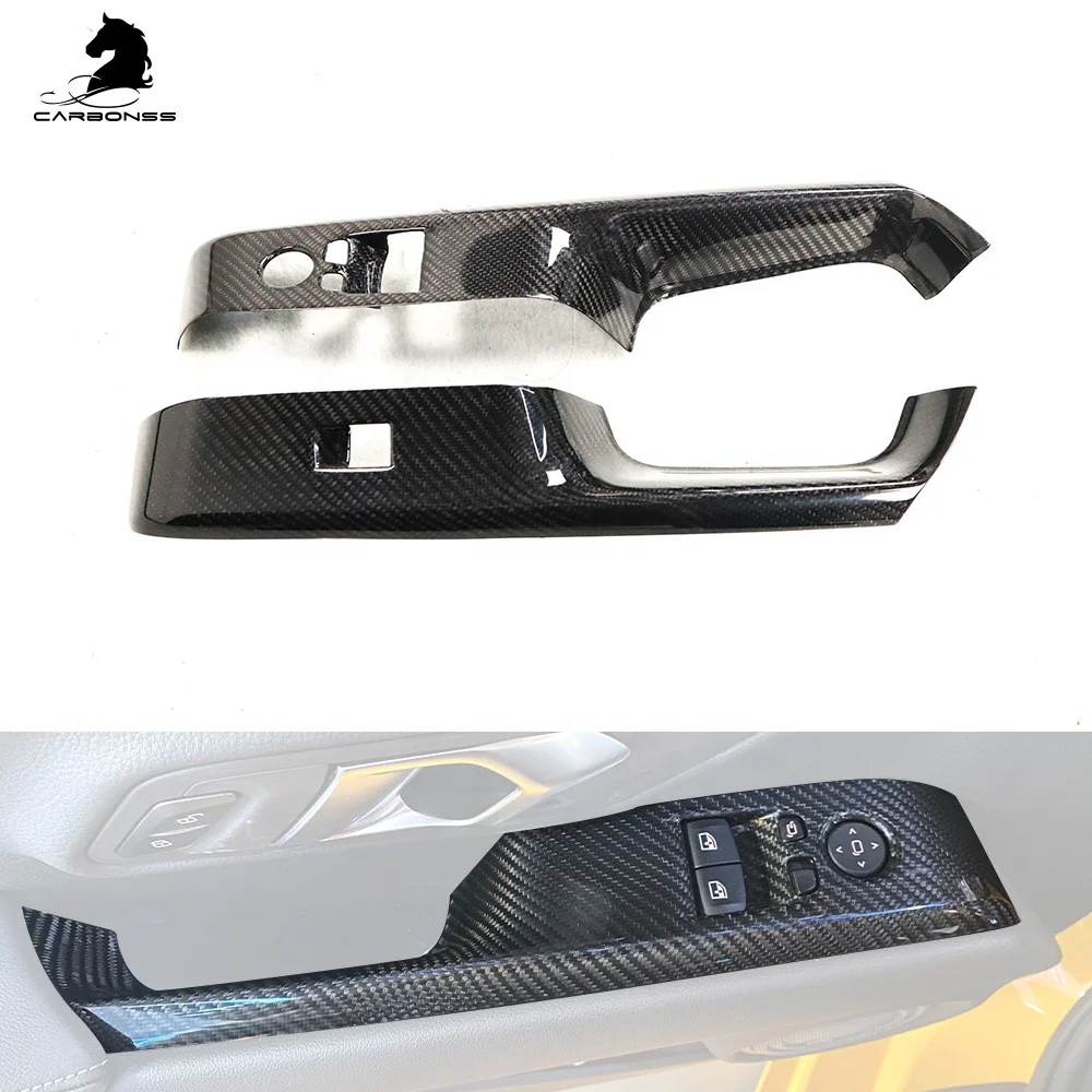 

Dry Carbon Fiber Door Switch Panel Cover For Toyota Supra A90 2019+