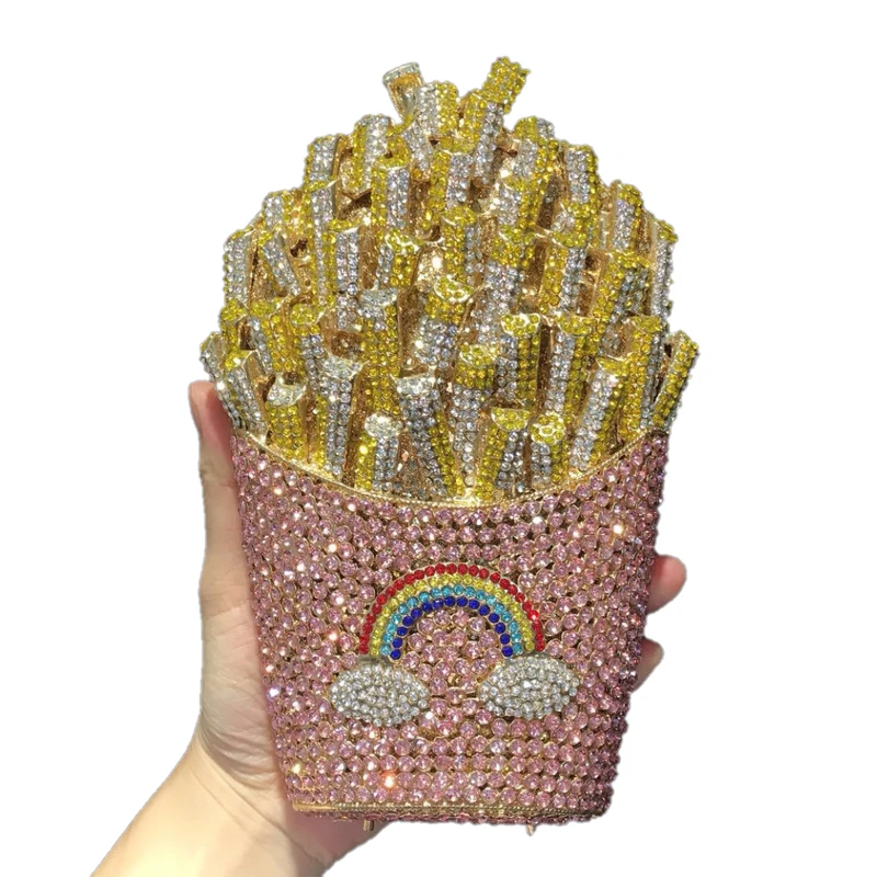 2021 new arrivals Fancy Crystal Rhinestone Clutch Bag Popcorn Formal Party New French Fry Women Evening Bag
2021 new arrivals Fancy Crystal Rhinestone Clutch Bag Popcorn Formal Party New French Fry Women Evening Bag