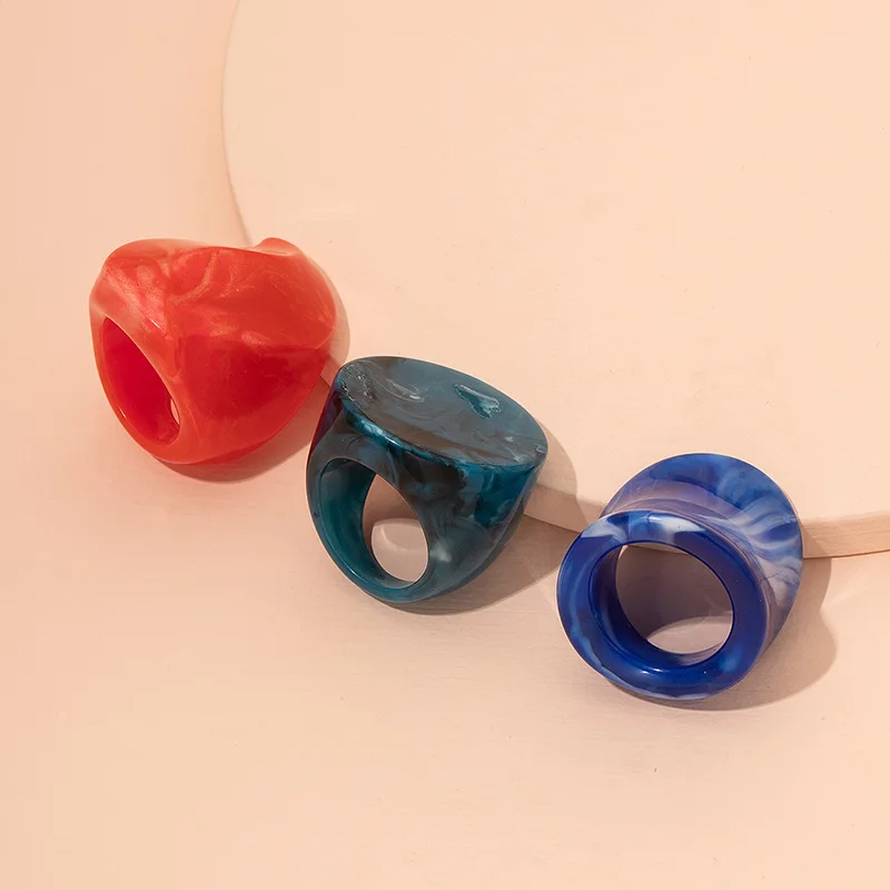 OUYE Acrylic Acetate 3 Piece Set Ring Female Fashion Personality Non-fading Ring Retro Resin Design Accessories, Picture
OUYE Acrylic Acetate 3 Piece Set Ring Female Fashion Personality Non-fading Ring Retro Resin Design Accessories, Picture
