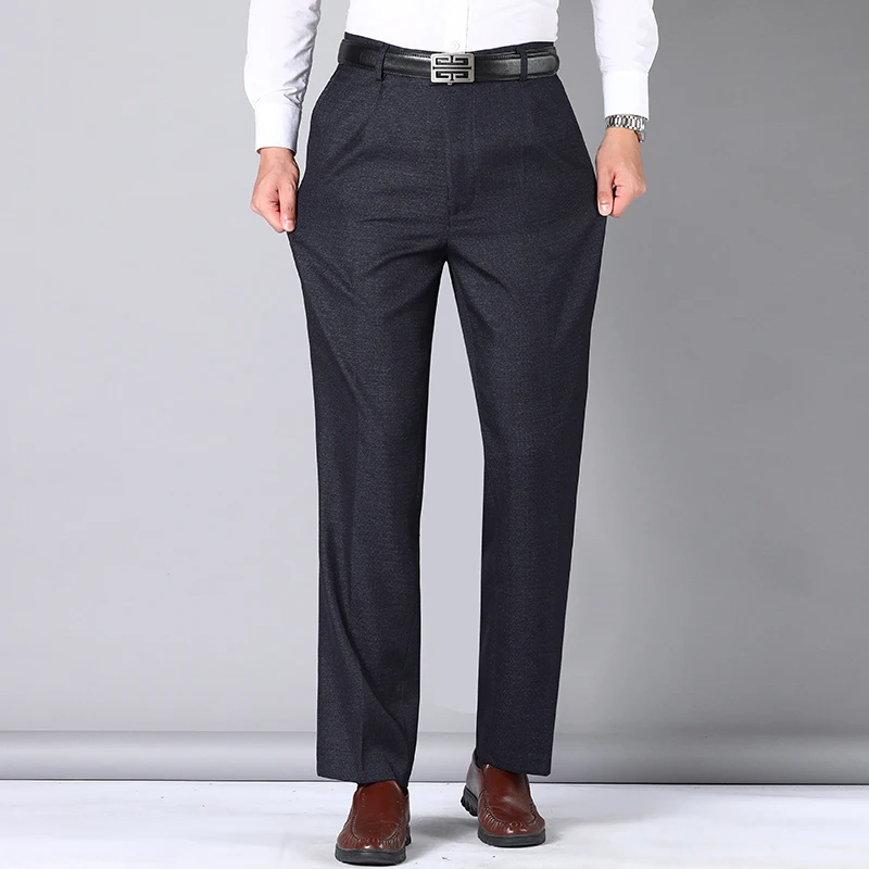 

Enriched middle-aged and elderly men's high-waisted ironing trousers for men's loose straight trousers