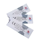 Eco-friendly custom white cotton silk printing wash care label for clothes and leather bags