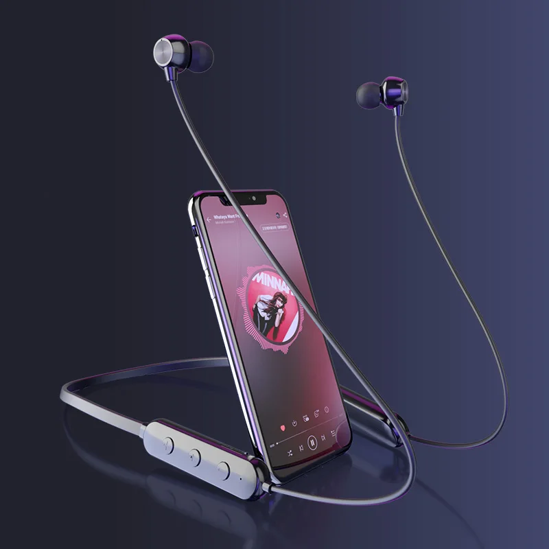 BS-8 wireless stereo neckband magnetic sport mp3 earphones in ear headphones BT V5.0
BS-8 wireless stereo neckband magnetic sport mp3 earphones in ear headphones BT V5.0