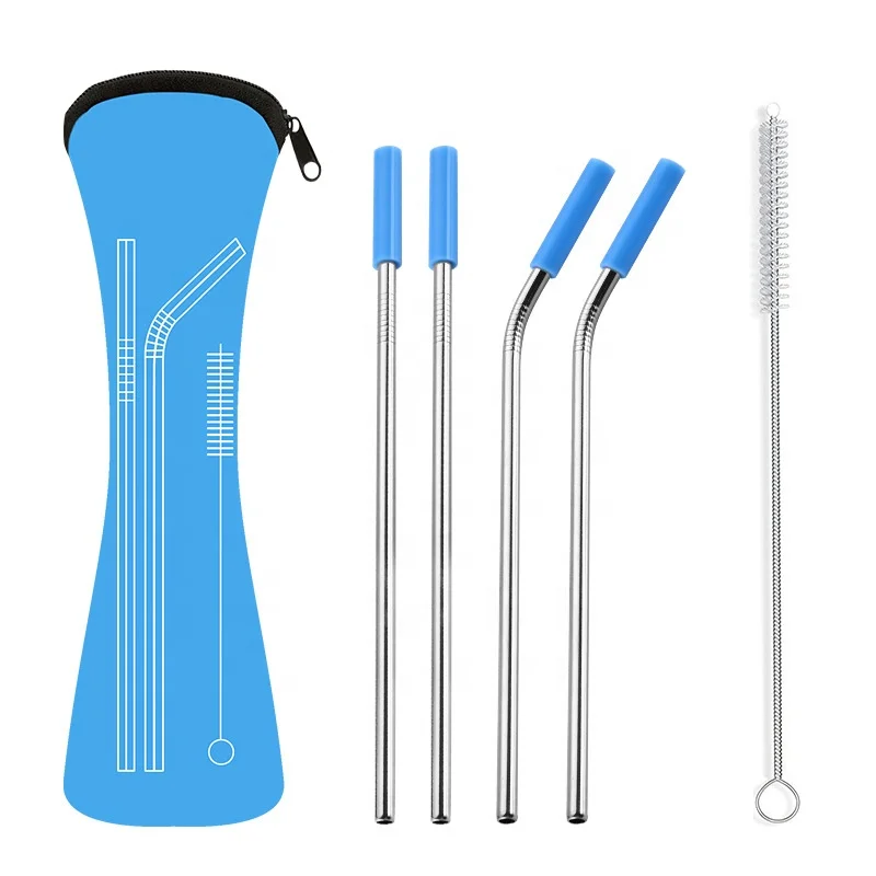 Colorful Pouch Packaging Reusable Stainless Steel Straw Eco Drinking Straw with Silicone Tip
Colorful Pouch Packaging Reusable Stainless Steel Straw Eco Drinking Straw with Silicone Tip