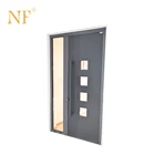 latest design bulletproof glass aluminium entry door