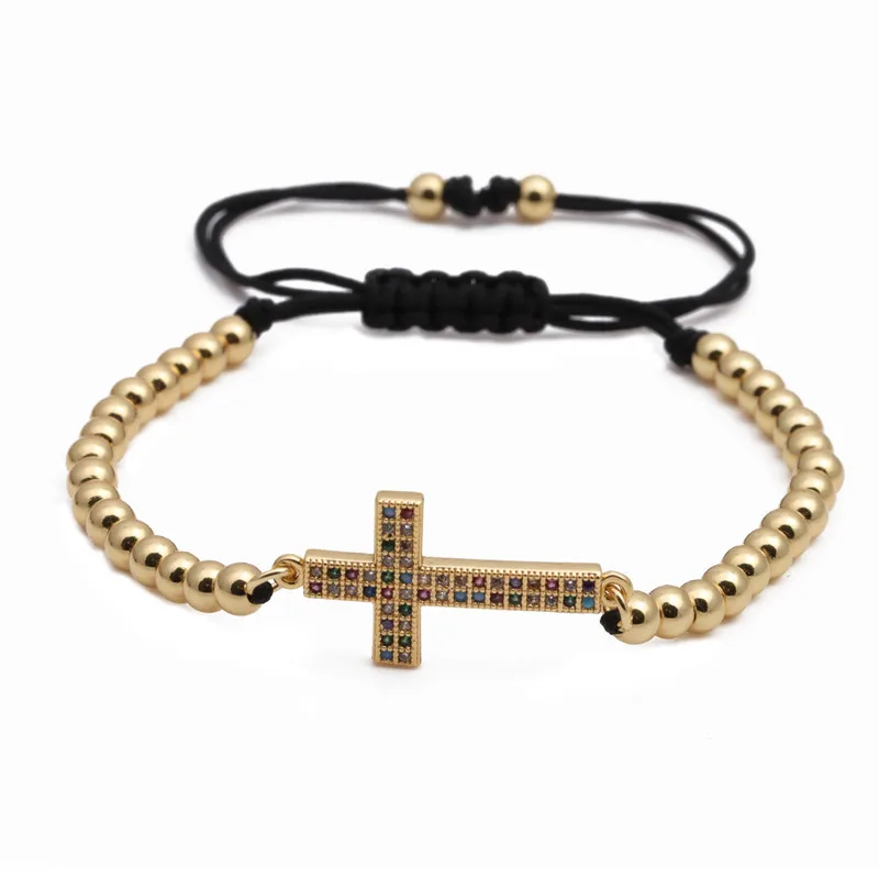 European Hot Sale Retro Micro Inlay CZ Rainbow Cross Adjustable Bracelet Gold Plated Copper Bead Rainbow Cross Charm Bracelet
European Hot Sale Retro Micro Inlay CZ Rainbow Cross Adjustable Bracelet Gold Plated Copper Bead Rainbow Cross Charm Bracelet
